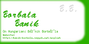 borbala banik business card